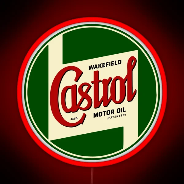 Castrol Motor Oil Vintage Logo 1950s RGB Neon Sign