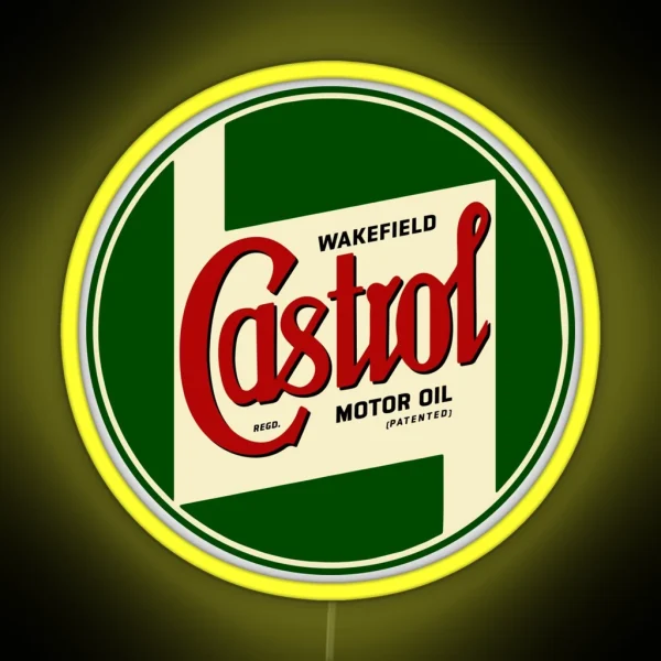 Castrol Motor Oil Vintage Logo 1950s RGB Neon Sign
