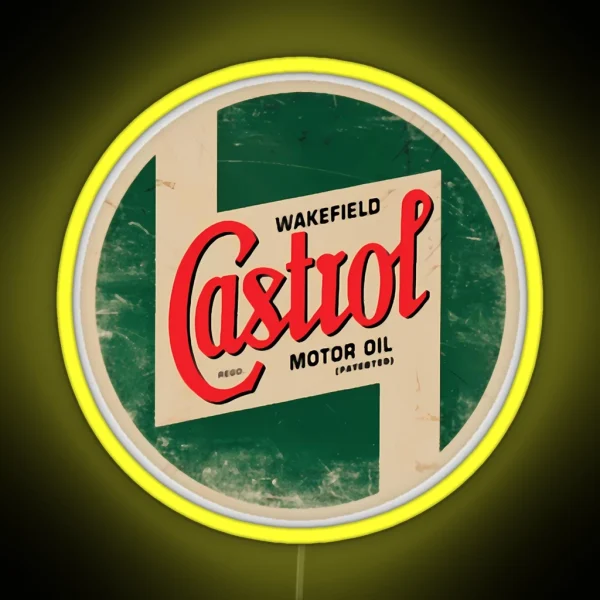 Castrol Oil Vintage Logo RGB Neon Sign