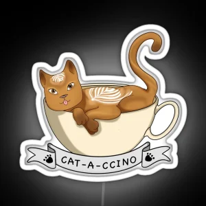 Cat A Ccino RGB Neon Sign