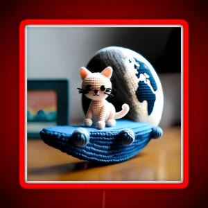 Cat Amigurumi RGB Neon Sign