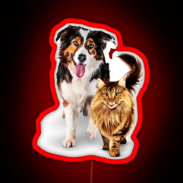 Cat And Dog RGB Neon Sign