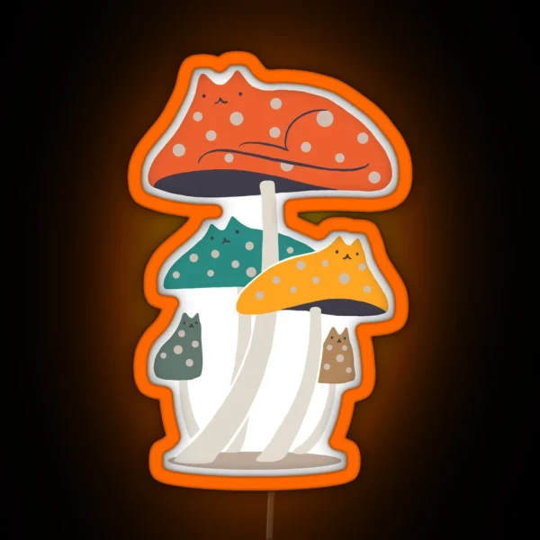 Cat And Plant 47 Meowshroom RGB Neon Sign