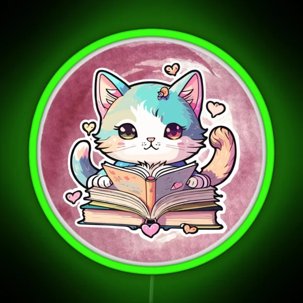 Cat Animestyle RGB Neon Sign