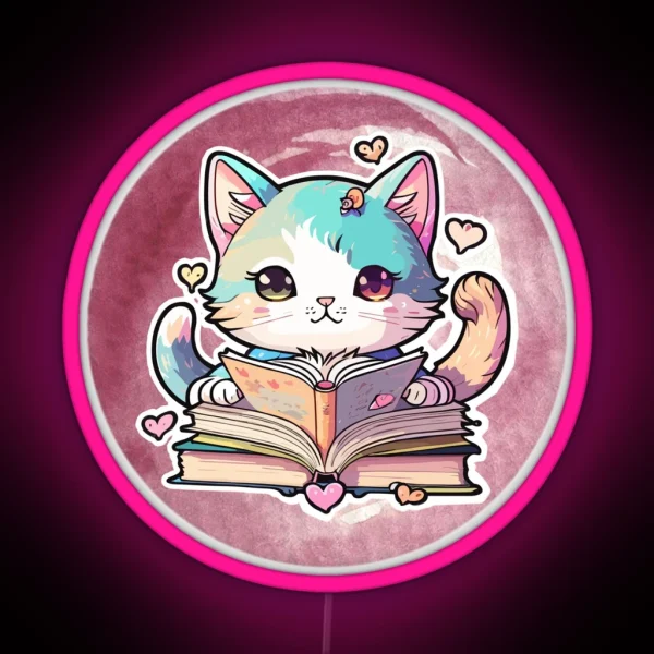 Cat Animestyle RGB Neon Sign