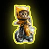 Cat Astronaut Motorcycle Gift RGB Neon Sign - Image 5