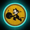 Cat Bomber WW2 Patch RGB Neon Sign - Image 2