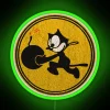 Cat Bomber WW2 Patch RGB Neon Sign - Image 3