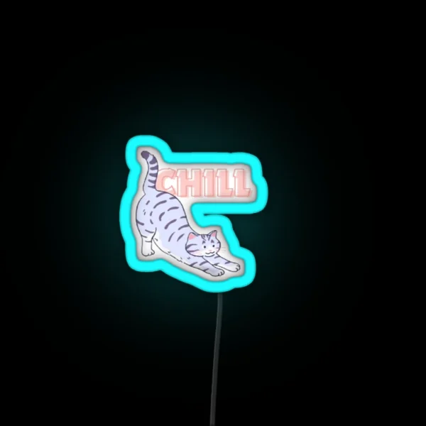 Cat Chill RGB Neon Sign