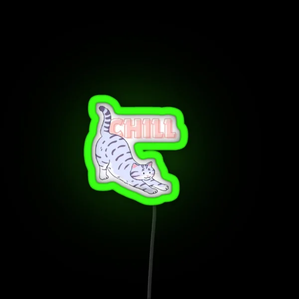 Cat Chill RGB Neon Sign