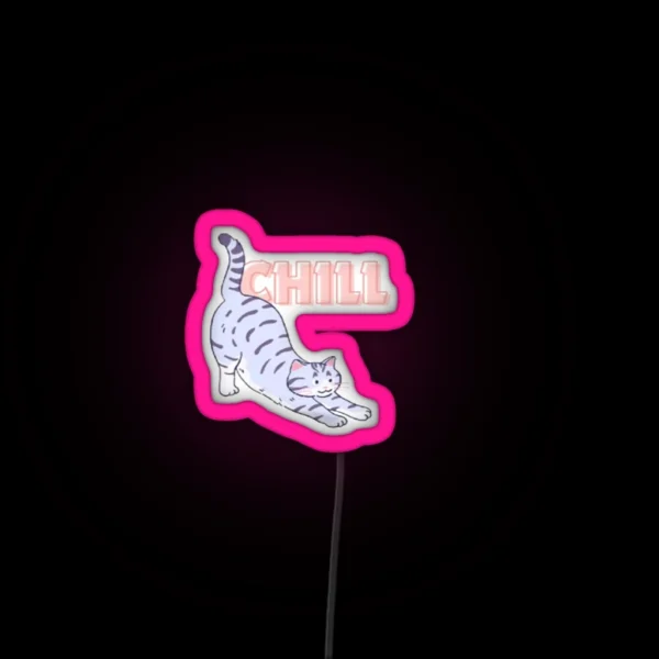 Cat Chill RGB Neon Sign