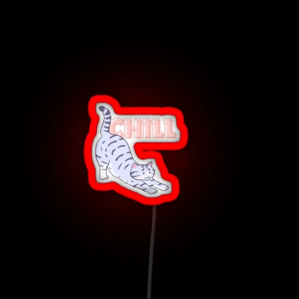 Cat Chill RGB Neon Sign