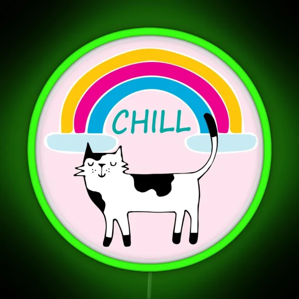 Cat Chill RGB Neon Sign