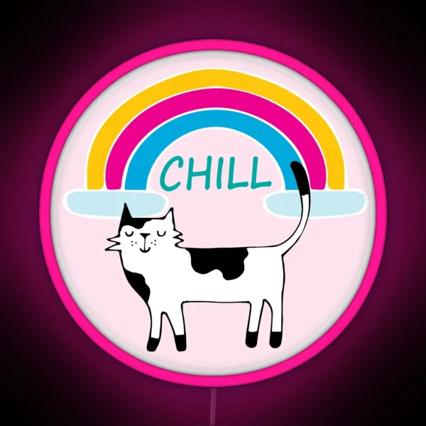 Cat Chill RGB Neon Sign