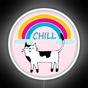 Cat Chill RGB Neon Sign