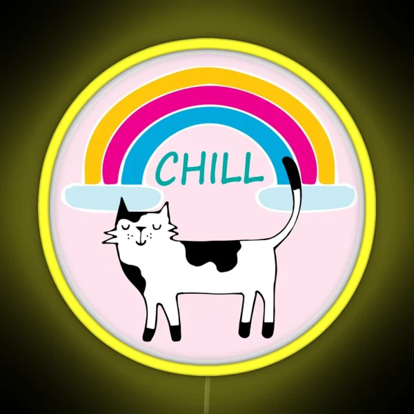 Cat Chill RGB Neon Sign