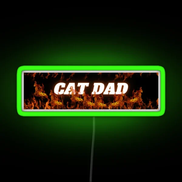 Cat Dad Bumper Led RGB Neon Sign