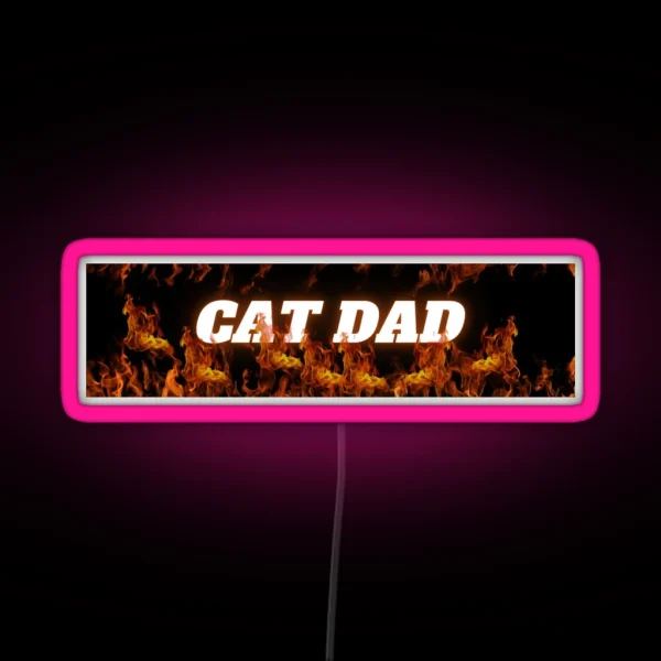 Cat Dad Bumper Led RGB Neon Sign