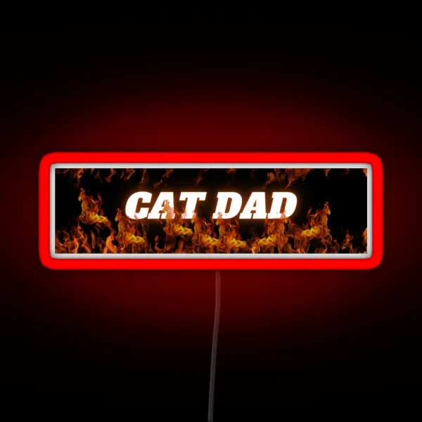 Cat Dad Bumper Led RGB Neon Sign