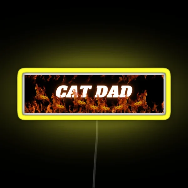 Cat Dad Bumper Led RGB Neon Sign
