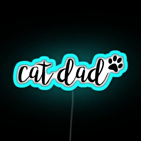 Cat Dad RGB Neon Sign