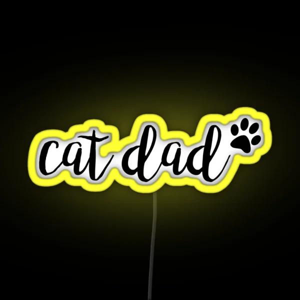 Cat Dad RGB Neon Sign