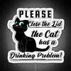 Cat Drinking Problem Black RGB Neon Sign - Image 4