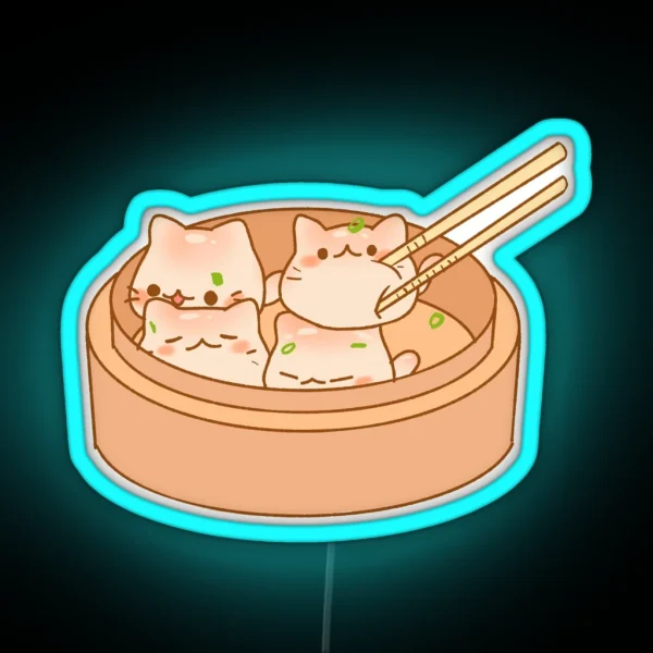 Cat Dumplings RGB Neon Sign