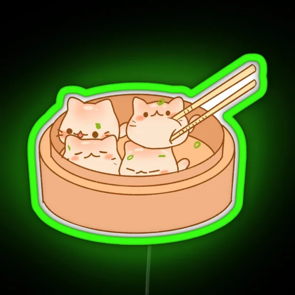 Cat Dumplings RGB Neon Sign