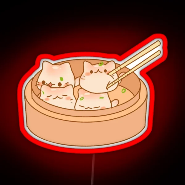 Cat Dumplings RGB Neon Sign