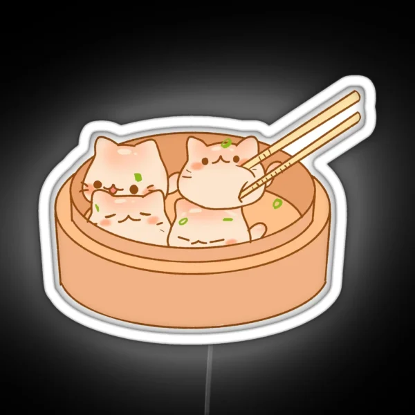 Cat Dumplings RGB Neon Sign