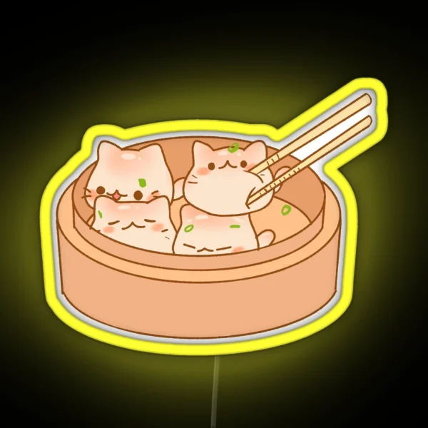 Cat Dumplings RGB Neon Sign