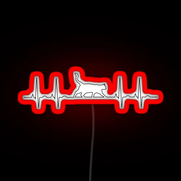 Cat EKG RGB Neon Sign