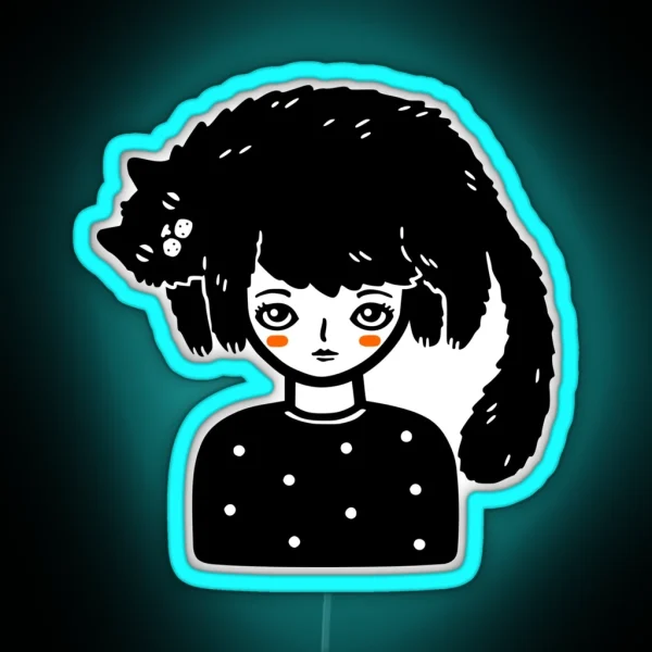 Cat Hair RGB Neon Sign