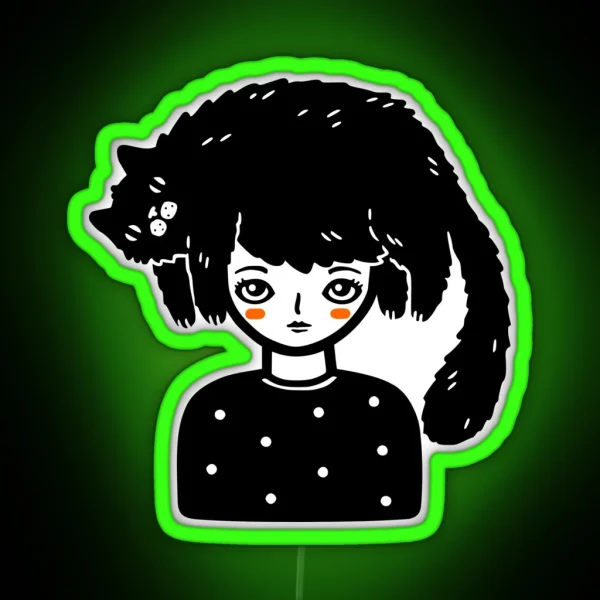 Cat Hair RGB Neon Sign