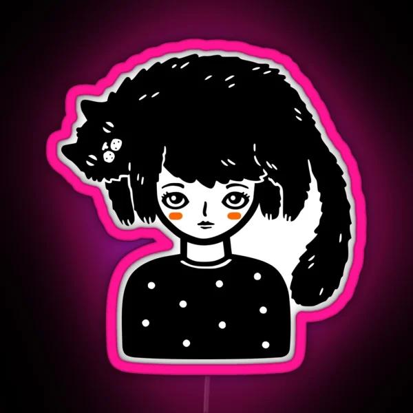 Cat Hair RGB Neon Sign