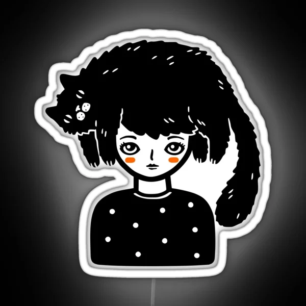Cat Hair RGB Neon Sign