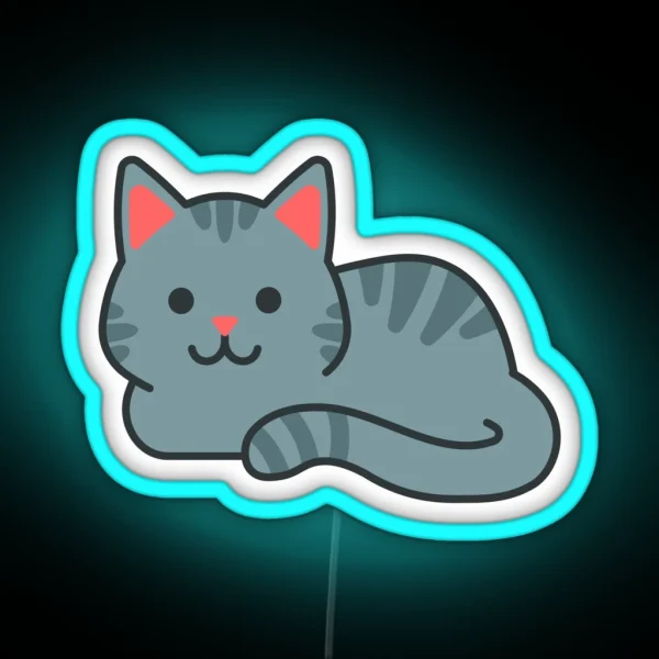 Cat Led Led Cat Illustration Accessories RGB Neon Sign