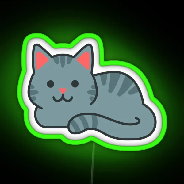 Cat Led Led Cat Illustration Accessories RGB Neon Sign