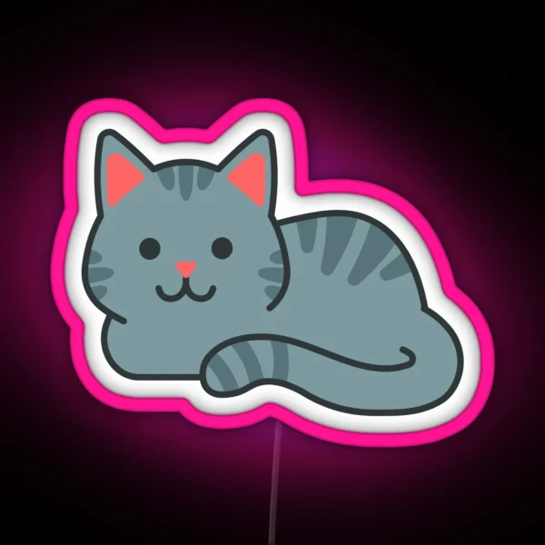 Cat Led Led Cat Illustration Accessories RGB Neon Sign