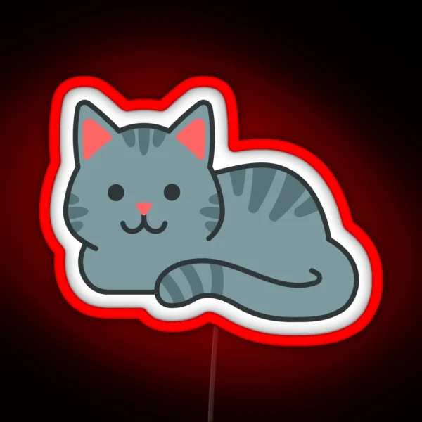 Cat Led Led Cat Illustration Accessories RGB Neon Sign