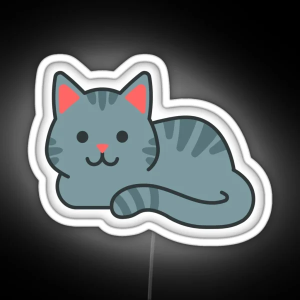 Cat Led Led Cat Illustration Accessories RGB Neon Sign