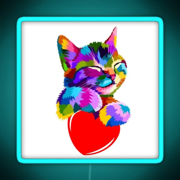 Cat Love RGB Neon Sign