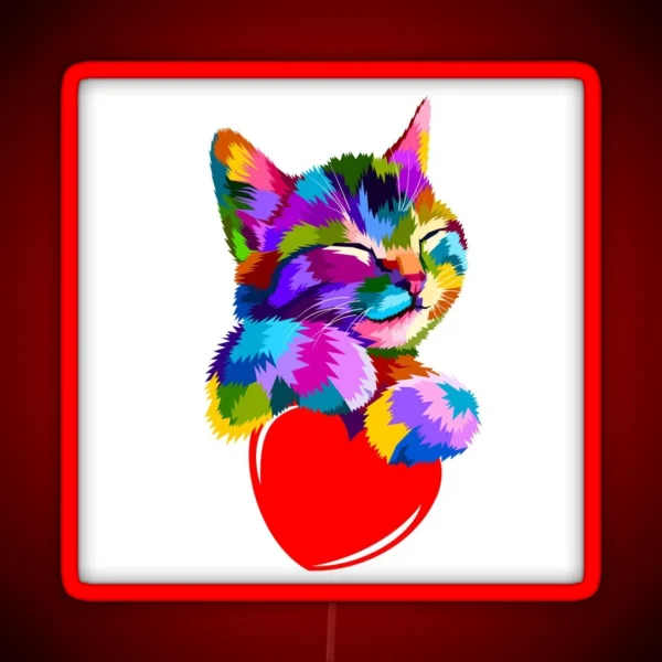 Cat Love RGB Neon Sign