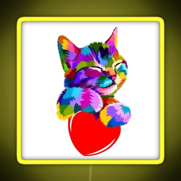 Cat Love RGB Neon Sign