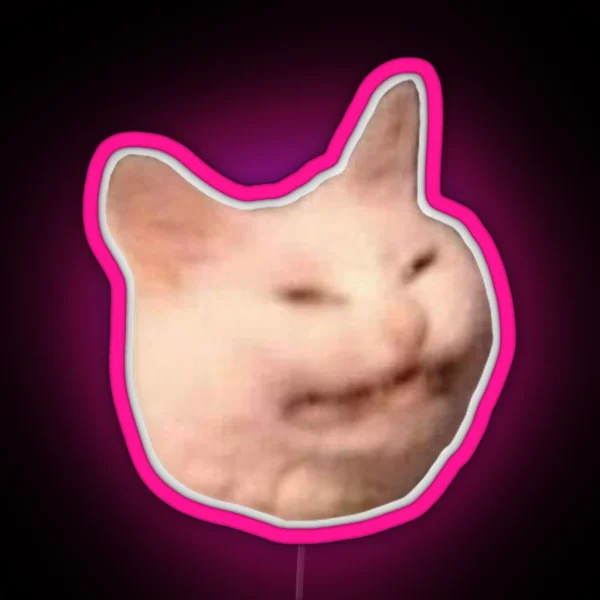 Cat Meme RGB Neon Sign