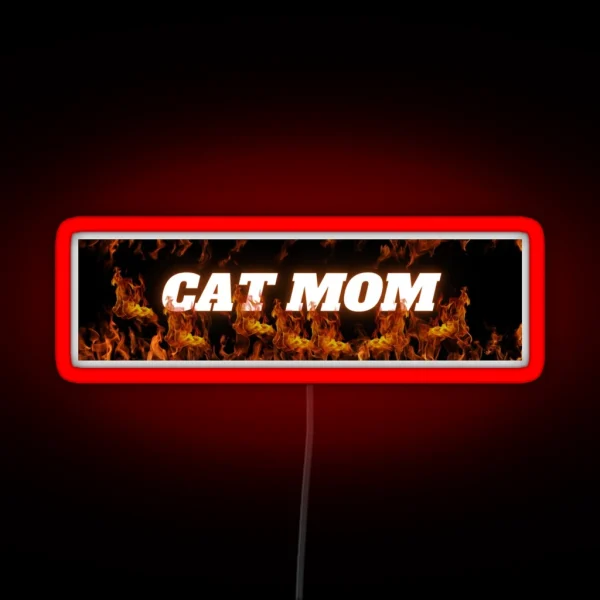 Cat Mom Bumper Led RGB Neon Sign