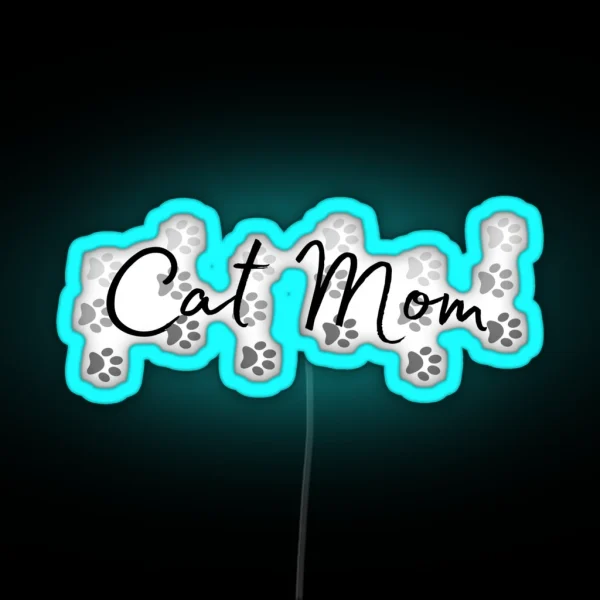 Cat Mom RGB Neon Sign