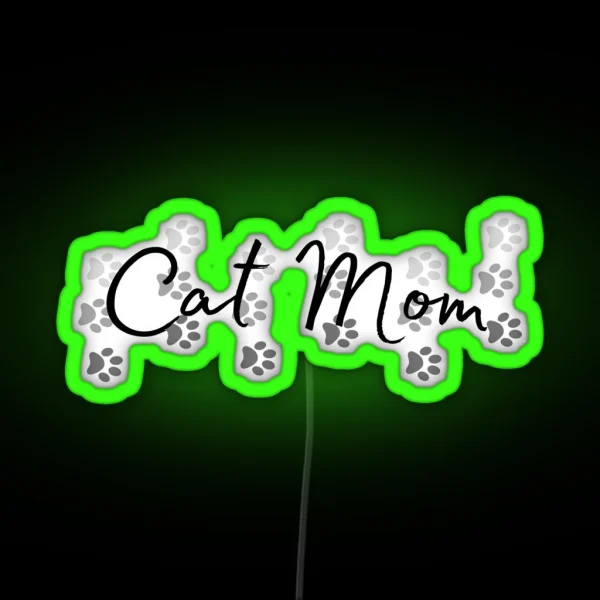 Cat Mom RGB Neon Sign