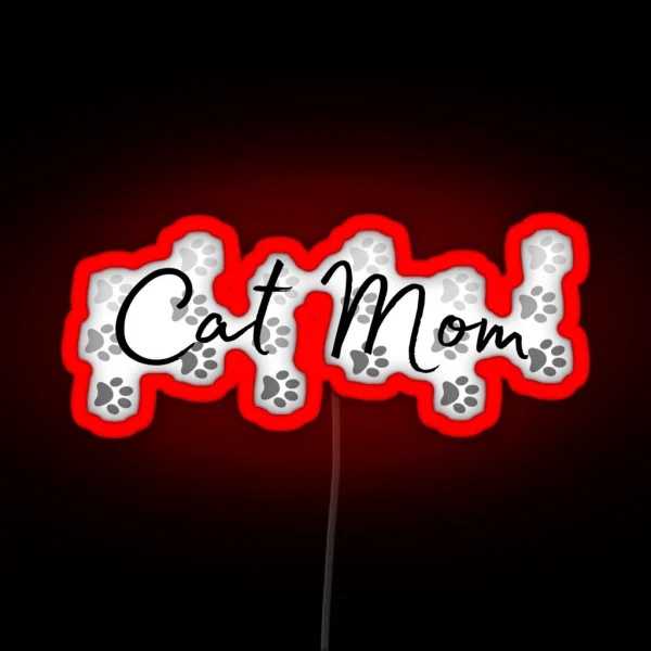 Cat Mom RGB Neon Sign